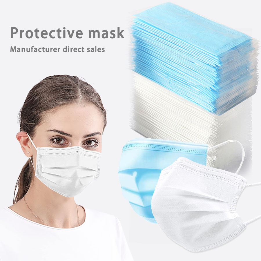 50/100Pcs Disposable Mask for  - Disposable Surgical Mask ulasan dan harga