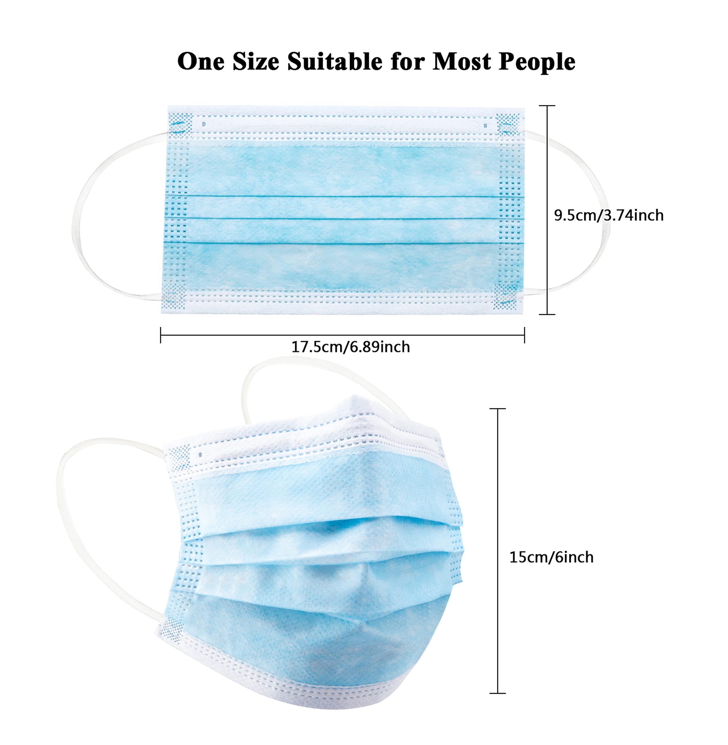 50/100Pcs Disposable Mask for  - Disposable Surgical Mask ulasan dan harga