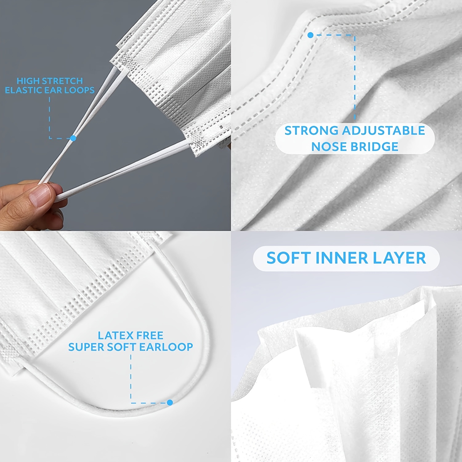 50/100Pcs Disposable Mask for  - Disposable Surgical Mask ulasan dan harga