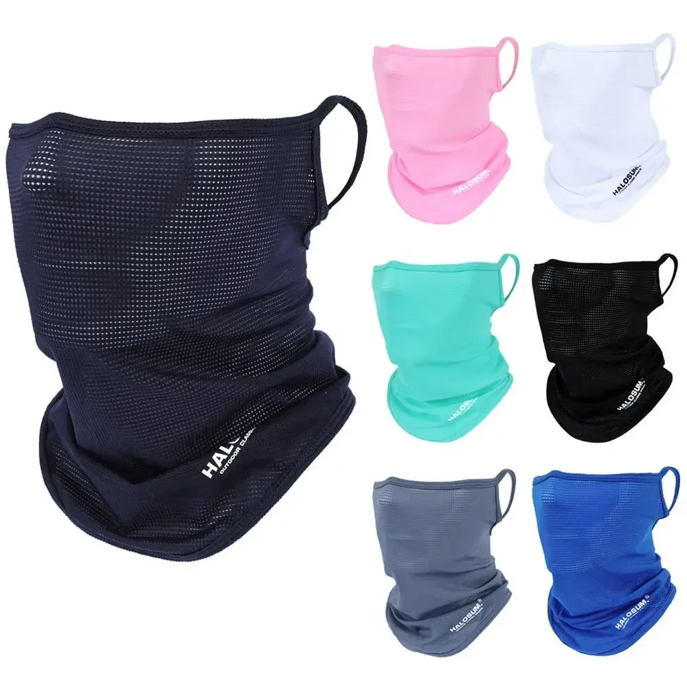 Ice Silk Full Face Mask Summer - Sports Mask Breathable ulasan dan harga