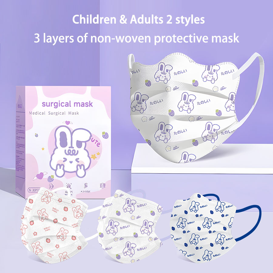 Cartoon Face Mask Adult Childr - Disposable Surgical Mask ulasan dan harga