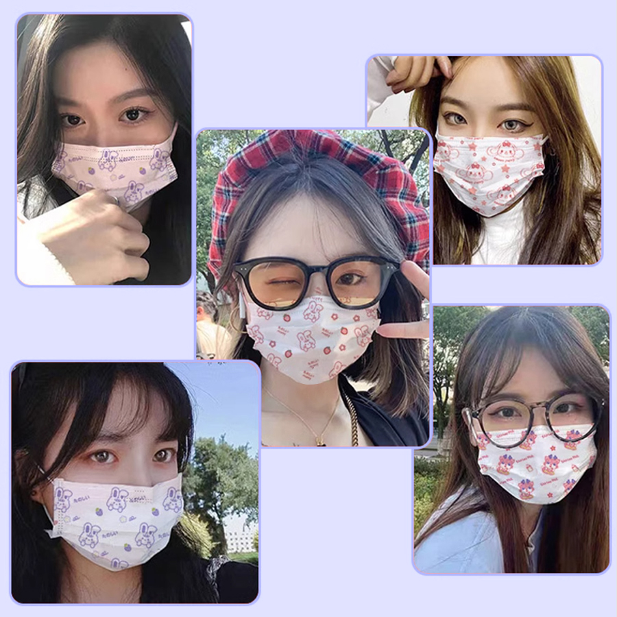 Cartoon Face Mask Adult Childr - Disposable Surgical Mask ulasan dan harga