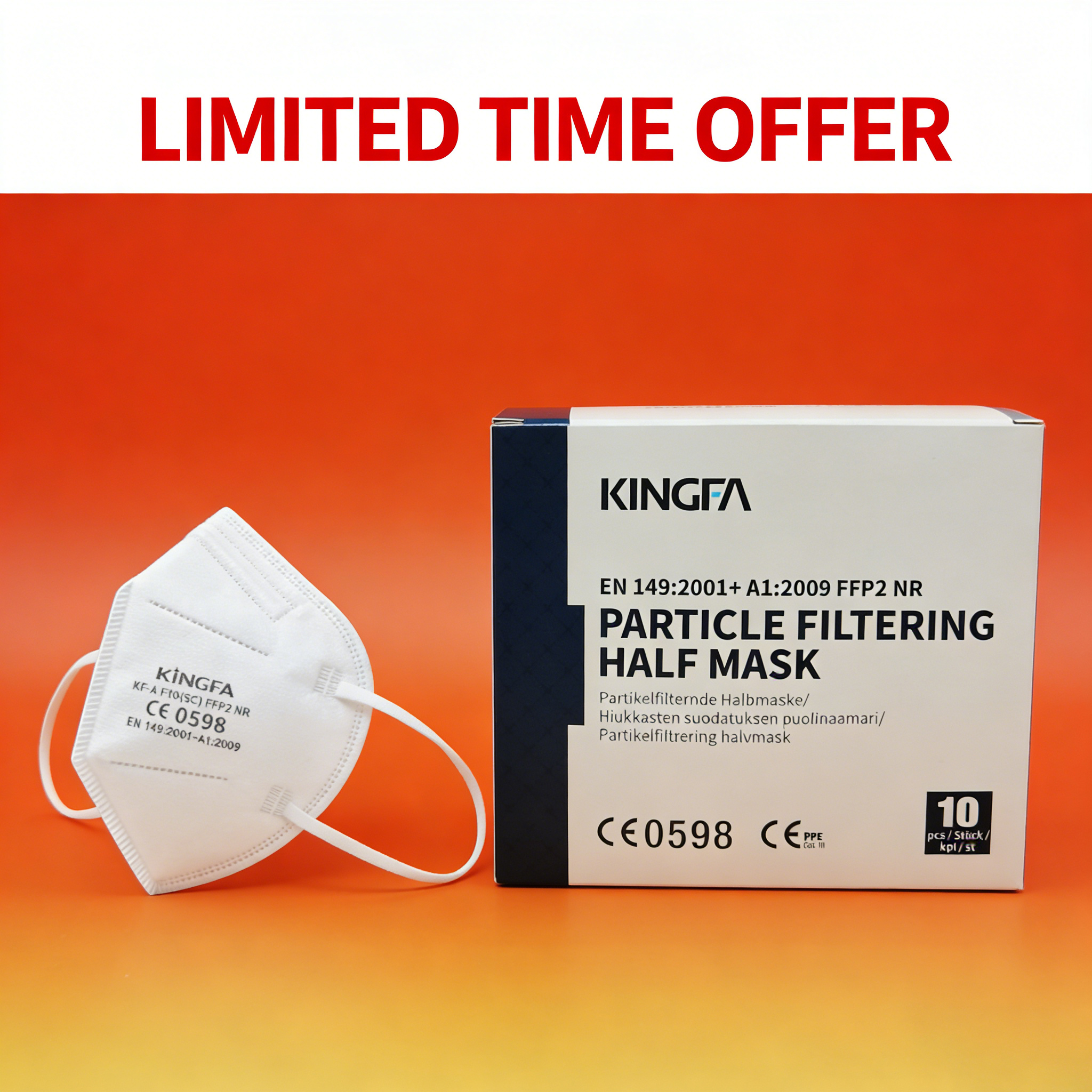 10-100Pcs 5Layer FFP2 Face Mas - Disposable Surgical Mask ulasan dan harga