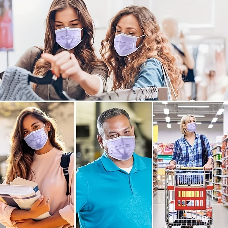 100Pcs Thick Purple Disposable - Disposable Surgical Mask ulasan dan harga