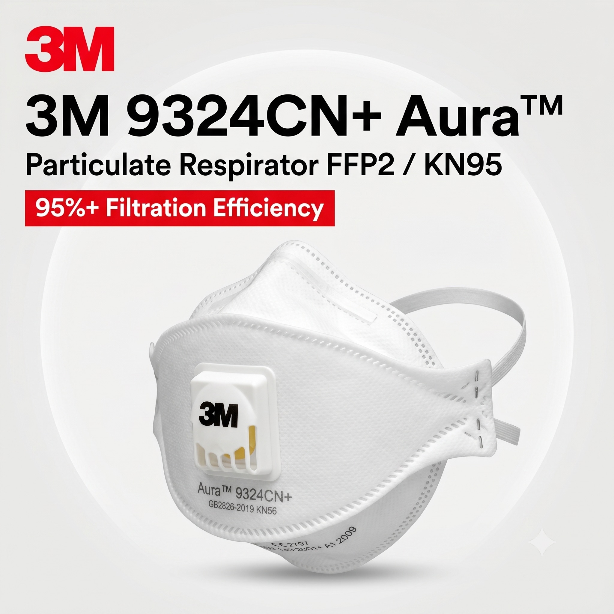 3M 9324CN+ Respirator FFP2 KN9 - Kn95 Respirator Mask ulasan dan harga