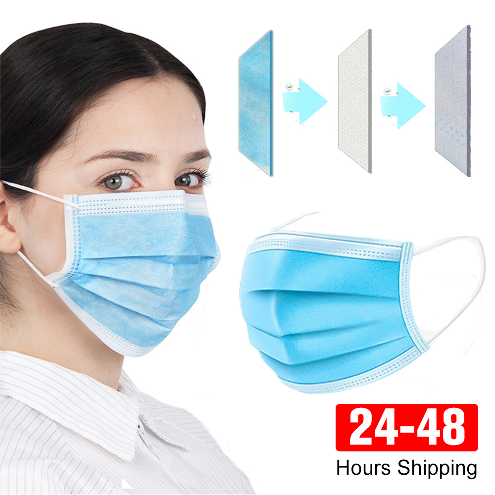 Masks 3-layer Mask Face Masks  - Black Face Mask Pack ulasan dan harga