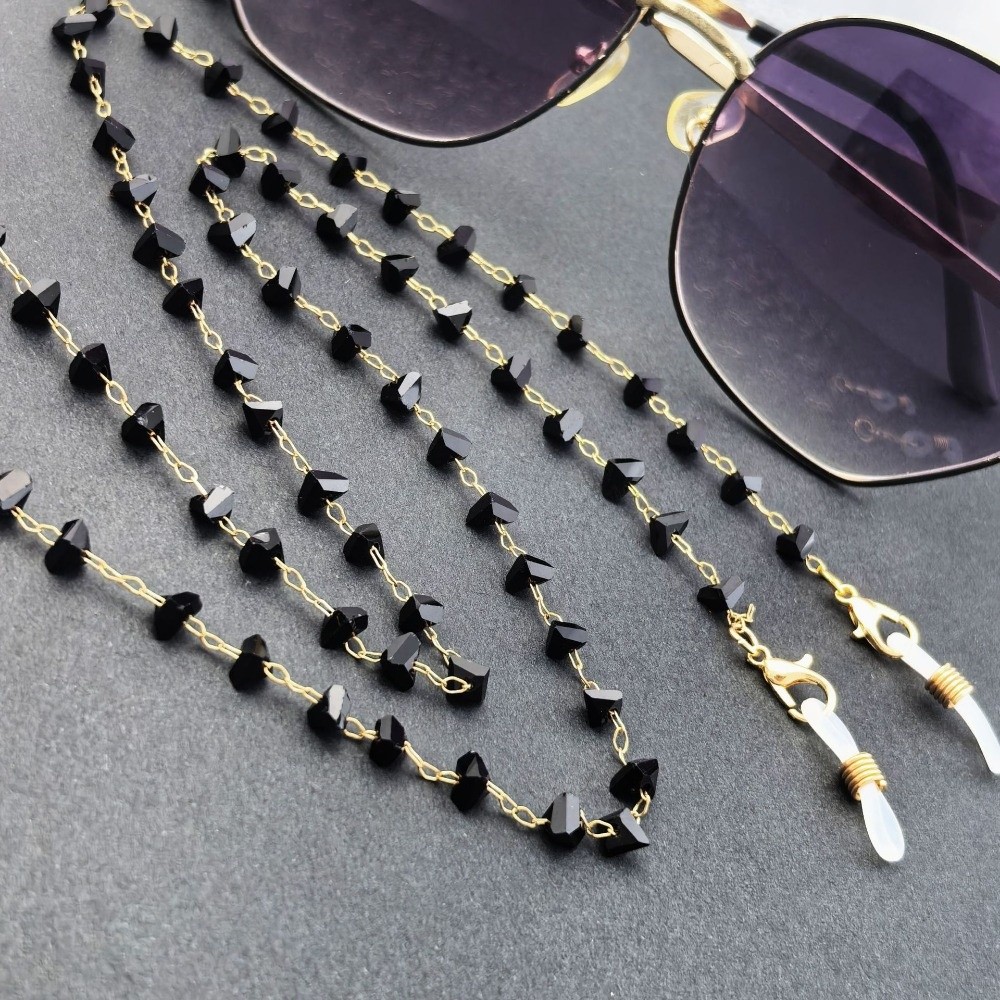 Triangle Crystal Eyeglass Hold - Mask Chain Holder ulasan dan harga