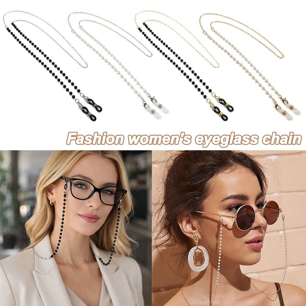 Fashion Flower Beads Eyeglass  - Mask Chain Holder ulasan dan harga