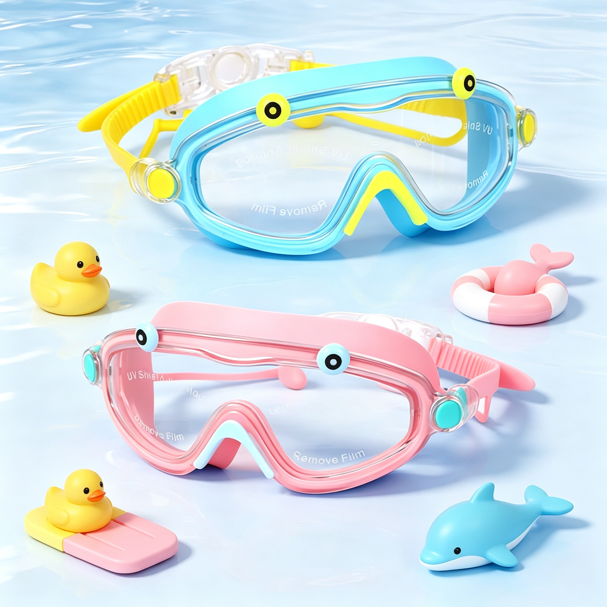 Kids Swim Goggles Boys Girls A - Silicone Mask Bracket ulasan dan harga