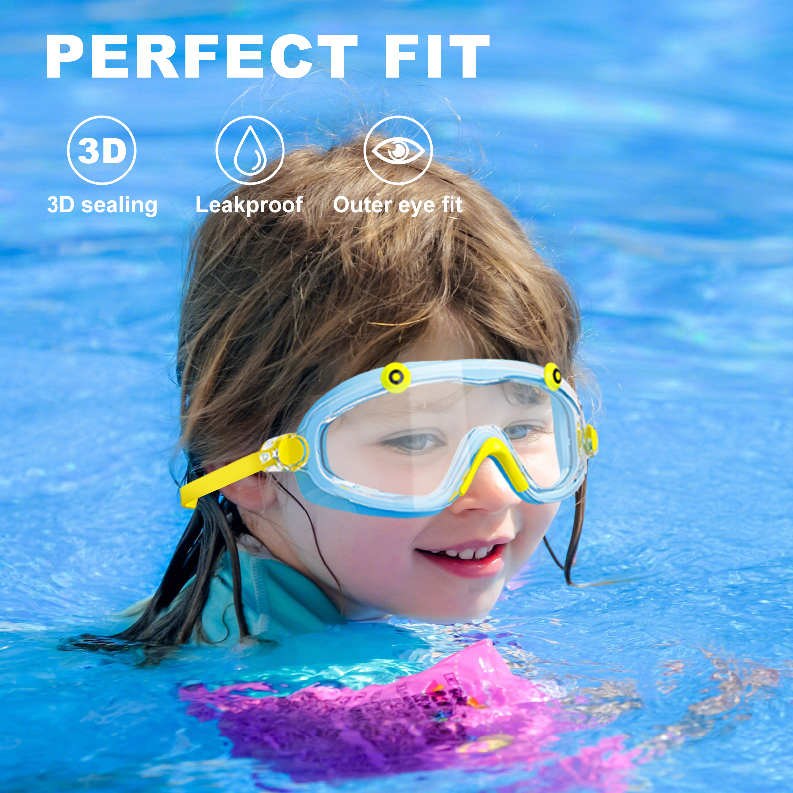 Kids Swim Goggles Boys Girls A - Silicone Mask Bracket ulasan dan harga