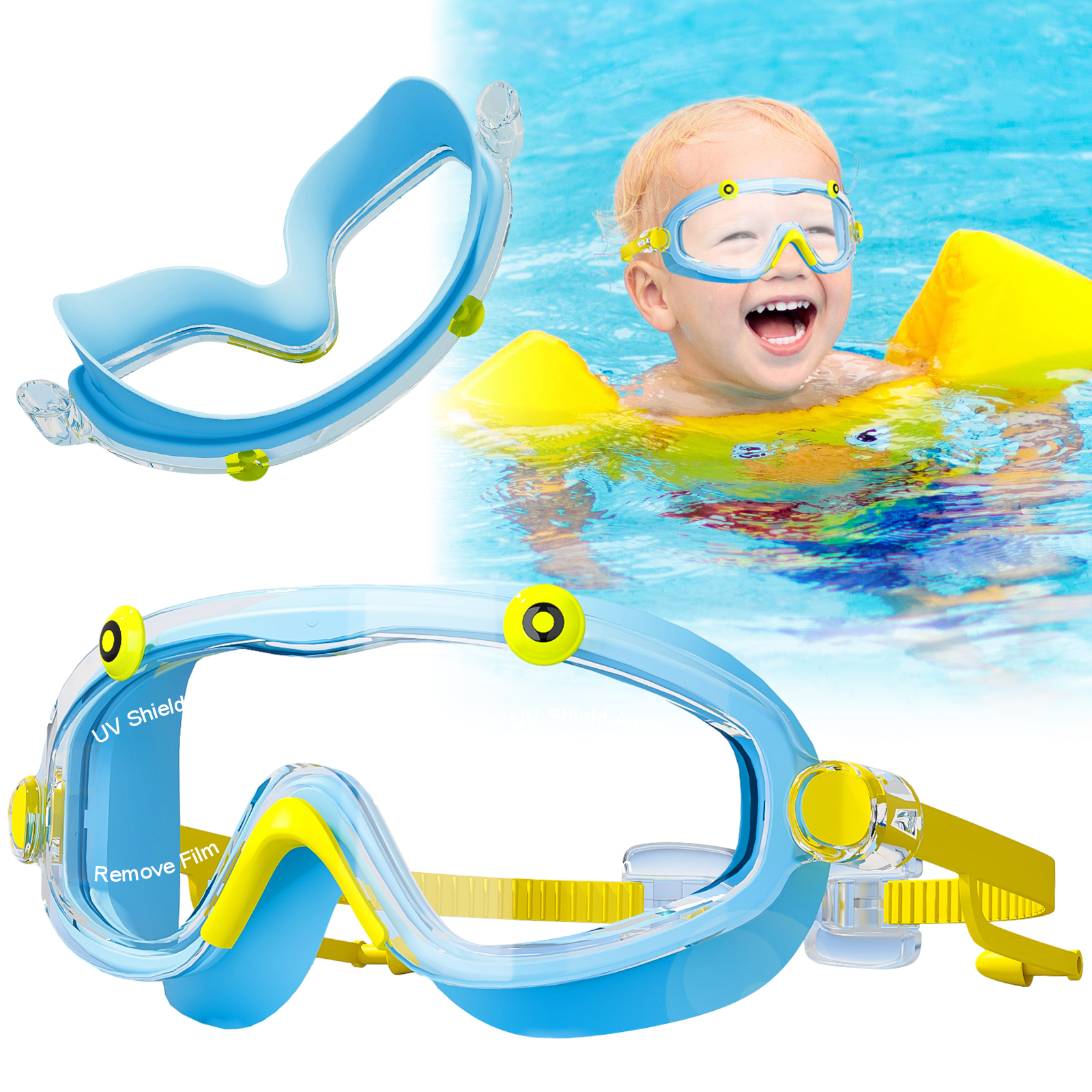 Kids Swim Goggles Boys Girls A - Silicone Mask Bracket ulasan dan harga
