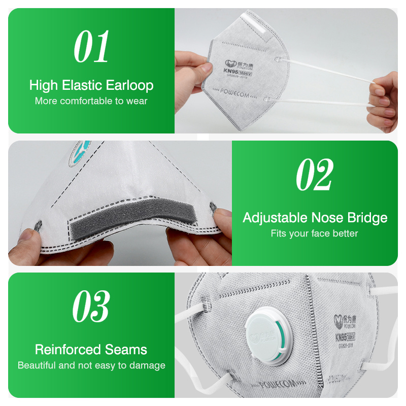 POWECOM KN95 Masks Activated C - Disposable Surgical Mask ulasan dan harga