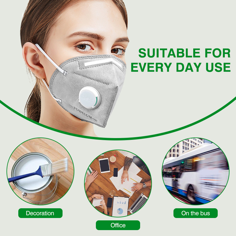 POWECOM KN95 Masks Activated C - Disposable Surgical Mask ulasan dan harga
