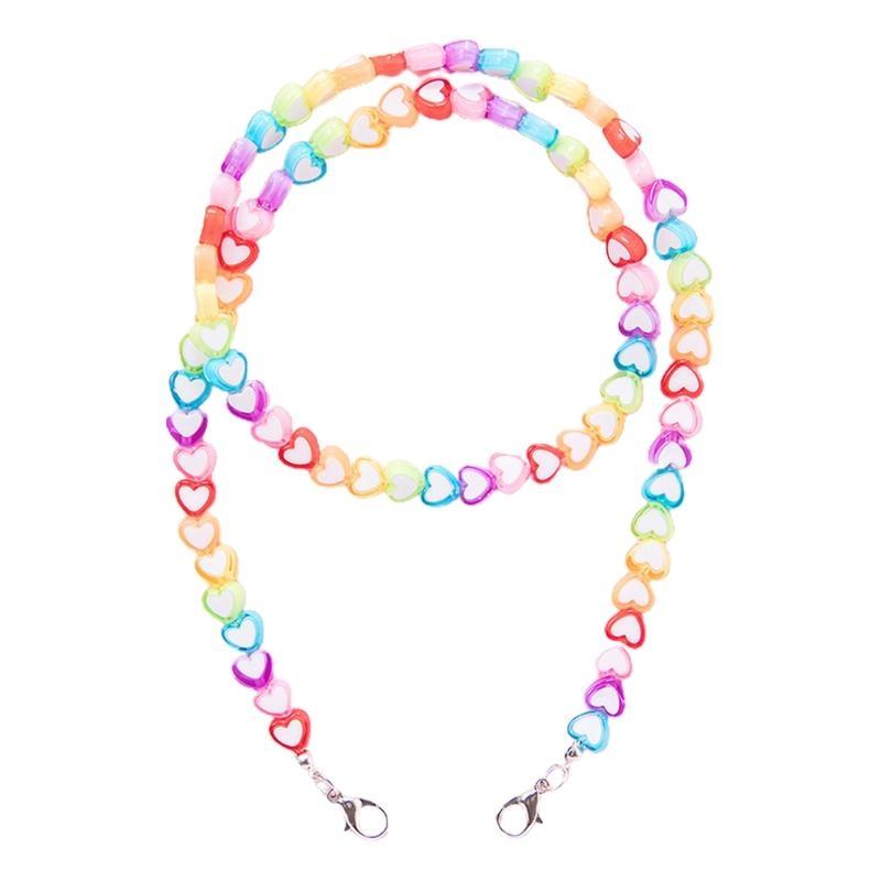A52E Kids Acrylic Rainbow Colo - Mask Chain Holder ulasan dan harga